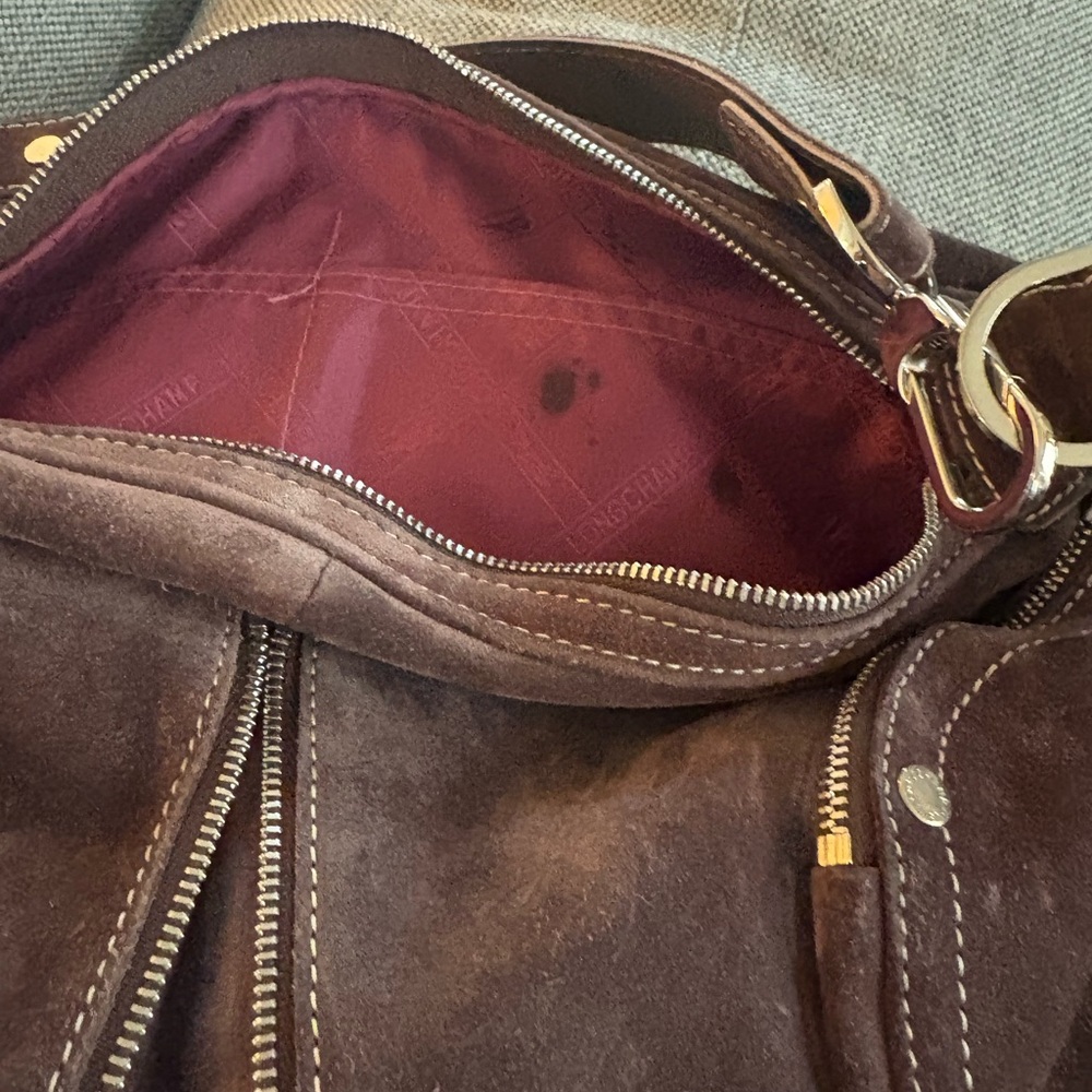 Longchamp suede shoulder bag - Picture 11 of 13